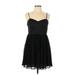 Walter by Walter Baker Casual Dress - A-Line Sweetheart Sleeveless: Black Print Dresses - Women's Size Large