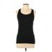 Champion Active Tank Top: Black Solid Activewear - Women's Size Large