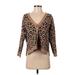 J.Crew Cardigan Sweater: Brown Leopard Print Sweaters & Sweatshirts - Women's Size X-Small