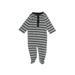 Baby Gap Short Sleeve Onesie: Gray Stripes Bottoms - Size 0-3 Month