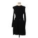 Free People Casual Dress - Sheath High Neck Long sleeves: Black Print Dresses - Women's Size Medium