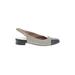 BeautiFeel Sandals: Slingback Chunky Heel Casual Gray Shoes - Women's Size 37 - Almond Toe