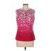 Calvin Klein Short Sleeve Top Pink High Neck Tops - Women's Size Medium
