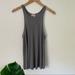 Free People Tops | Free People Long Beach Ribbed Slub Tank Top Gray Size Small | Color: Gray | Size: S