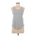 Lululemon Athletica Active Tank Top: Gray Color Block Activewear - Women's Size 8