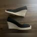 J. Crew Shoes | J Crew Wedge In Black 8.5 | Color: Black | Size: 8.5