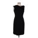 Tahari by ASL Casual Dress - Sheath: Black Solid Dresses - Women's Size 6