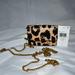 Coach Bags | Coach Leopard Printed Leather Card Case On A Chain #Cm699 B4leo Nwt | Color: Black/Tan | Size: Os