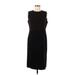 St. John Casual Dress - Sheath: Black Solid Dresses - Women's Size 8
