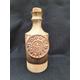 Vintage Tremar Pottery Whisky bottle. High relief pattern. Stoneware whisky flagon. Original cork. Cornish Pottery.