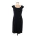 Chaps Casual Dress - Sheath: Black Solid Dresses - Women's Size 8