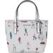 Michael Kors Bags | Michael Kors Jet Set Girls Extra-Small Coated Canvas Top-Zip Tote Bag White $328 | Color: Silver/White | Size: Os