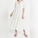 Madewell Dresses | Madewell Bubble Sleeve Tiered Prairie Midi Dress In Textural Stripe Sz Small | Color: White | Size: S