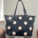 Kate Spade Bags | Euc Kate Spade Cedar Street Dark Navy With Cream Light Pink Large Polka Dots Bag | Color: Blue/Cream | Size: Os