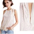 Anthropologie Tops | Anthropologie Blink London Pink Sofia Lace Halter Neck Sleeveless Top | Color: Cream/Pink | Size: Xl