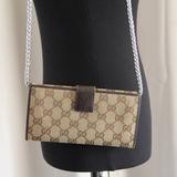 Gucci Bags | Gucci Long Wallet With Chain | Color: Brown/Tan | Size: 7.5" X 3.5"