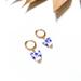 Anthropologie Jewelry | Boho Heart Hoop Earrings #820 | Color: Blue/White | Size: Os