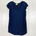 Anthropologie Dresses | Anthropologie | Maeve | Navy Blue Flutter Sleeve V-Neck Mini Dress Size 6 | Color: Blue | Size: 6