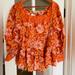 American Eagle Outfitters Tops | American Eagle Floral Print Blouse, Nwt Size Small | Color: Orange/Red | Size: S