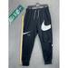 Nike Pants | Nike Sweatpants Mens Medium Black Sportswear Big Swoosh Logo Jogger Pants New | Color: Black/White | Size: M