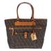 Dooney & Bourke Bags | Authentic Dooney & Bourke Signature Monogram Large Satchel Italian Leather Trim | Color: Black/Brown | Size: Os