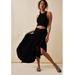 Free People Dresses | Free People Beach Bethany Cutout Asymmetrical Midi Jersey Dress | Color: Black | Size: L