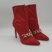 Nine West Shoes | Nine West Women's Timbaa2 Ankle Booties Size 8.5 Nwt | Color: Red | Size: 8.5