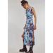 Free People Dresses | Free People Floral Carmel Midi Dress In Blue Combo Size Xl | Color: Blue | Size: Xl