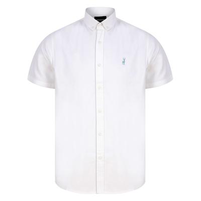Shirts Buster Short Sleeve Cotton Twill Shirt in Bright White - Kensington Eastside / XXL - Tokyo Laundry