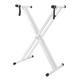 Keyboard Stand, Heavy Duty Metal Digital Piano Stand, Double X Keyboard Stand with Locking Straps, Adjustable Width & Height, Foldable for Travel Storage