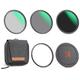 K&F Concept 62mm 5-in-1 Magnetic Lens Filter Kit, Includes CPL+ ND8+ ND64+ Lens Cap+ Adapter Ring, Neutral Density Multi-Layer Coating HD Optical Glass &Waterproof Pouch (Nano-X Series)