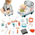 Kids Doctor Playset, Pretend Play Doctor Set for Todlers, Medical Kit Role Play Set, Wooden Montessori Children Hand-Eye Coordination Training Toys, Doctor Role Play Kits