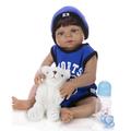 Reborn Baby Dolls Boy Cheap,22in Handmade Lifelike Baby Dolls Boy Soft Cloth Body, Eyes Closed Newborn Babies Looks Like A Reborns Baby Dolls,S-Girl