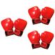 Milisten 3 Pairs Boxing Training Gloves Recurve Bow End Caps Sponge Boxing Gloves Men Retro Bike Cup Holder 16 Oz Boxing Gloves Punching Mitts Title Red Punching Bag Child Liner