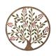 F&G Supplies Wonderful large 60cm dia. rustic round steel metal garden Berry Tree wall art plaque