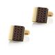 Men's Cufflinks Retro Square Double-Layer Accessories Alloy Cufflinks French Cufflink Accessories(D 16.5 * 5.5mm) (D 16.5 * 5.5mm)