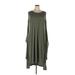 Lane Bryant Casual Dress - Midi Scoop Neck Sleeveless: Green Print Dresses - Women's Size 18 Plus