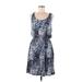 H&M Casual Dress Scoop Neck Sleeveless: Blue Dresses - Women's Size Medium