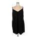 ASOS Casual Dress - Mini V Neck Sleeveless: Black Solid Dresses - Women's Size 18
