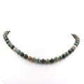 Indian Agate Bead Necklace 8 mm, Pearl