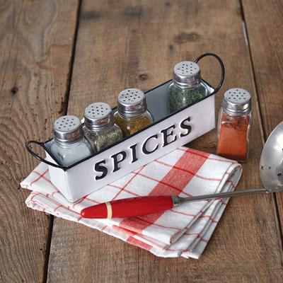 Farmhouse Spices Caddy - 11''W x 2''D x 3¾''H