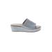 Rockport Wedges: Slide Platform Casual Gray Solid Shoes - Women's Size 9 - Open Toe