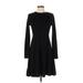 Eliza J Casual Dress - A-Line: Black Solid Dresses - Women's Size Small