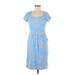 J. McLaughlin Casual Dress: Blue Jacquard Dresses - Women's Size Medium