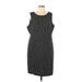 Gap Casual Dress - Sheath Scoop Neck Sleeveless: Black Print Dresses - Women's Size X-Large