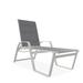 Red Barrel Studio® Holna Reclining Chaise Lounge Metal in White | 48 H x 27.75 W x 65 D in | Outdoor Furniture | Wayfair