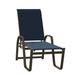 Red Barrel Studio® Holna Reclining Chaise Lounge Metal in Blue/Brown/Gray | 48 H x 27.75 W x 65 D in | Outdoor Furniture | Wayfair