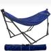 Arlmont & Co. Savada Hammock w/ Stand Polyester in Blue | 39 H x 79 W x 106.5 D in | Wayfair 0F427A6FB95E48899B2042CD6AA640DA