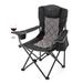 ARROWHEAD Outdoor Portable Folding Camping Quad Chair W/6-Can Cooler, Cup & Wine Glass Holders, Heavy-Duty Carrying Bag, Padded Armrests | Wayfair