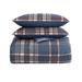 Eddie Bauer Shasta Lake Navy Duvet Cover Set, Queen Microsuede in Blue/Navy/Red | King Duvet Cover + 2 Standard Shams | Wayfair USHSFN1277713